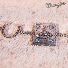Wrangler Oval Flower Shape Camellia Central with Turquoise Chain Belt