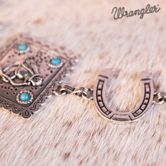 Wrangler Oval Flower Shape Camellia Central with Turquoise Chain Belt