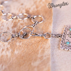 Wrangler Oval Flower Shape Camellia Central with Turquoise Chain Belt