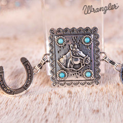 Wrangler Oval Flower Shape Camellia Central with Turquoise Chain Belt