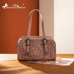 Montana West Western Tooled Small Satchel Bag