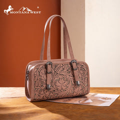 Montana West Western Tooled Small Satchel Bag