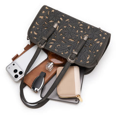 Montana West Western Tooled Small Satchel Bag