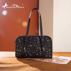 Montana West Western Tooled Small Satchel Bag