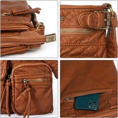 Montana West Multi Pocket Vintage Crossbody Bag