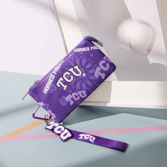 Texas Christian University Horned Frogs Wristlet