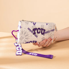 Texas Christian University Horned Frogs Wristlet