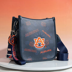 Auburn University Tigers Crossbody Purse With Wristlet Keychain