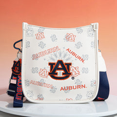 Auburn University Tigers Crossbody Purse With Wristlet Keychain