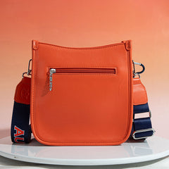 Auburn University Tigers Crossbody Purse With Wristlet Keychain