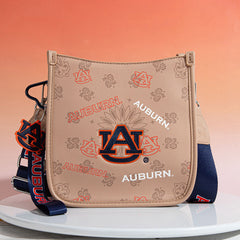 Auburn University Tigers Crossbody Purse With Wristlet Keychain