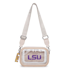 Louisiana State University Fighting Tigers Clear Crossbody Bag