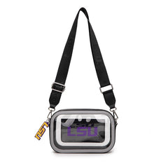Louisiana State University Fighting Tigers Clear Crossbody Bag
