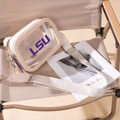 Louisiana State University Fighting Tigers Clear Crossbody Bag