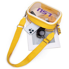 Louisiana State University Fighting Tigers Clear Crossbody Bag