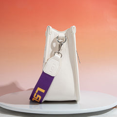 Louisiana State University Fighting Tigers Crossbody Purse With Wristlet Keychain