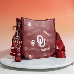 University of Oklahoma Sooners Crossbody Purse With Wristlet Keychain