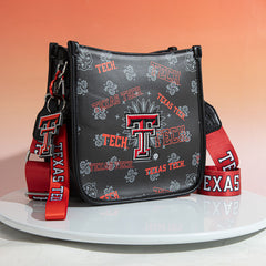 University of Texas Tech Red Raiders Crossbody Purse With Wristlet Keychain