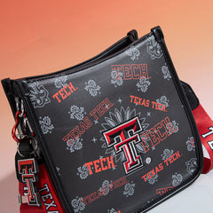 University of Texas Tech Red Raiders Crossbody Purse With Wristlet Keychain