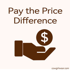 Pay for The Price Difference Only