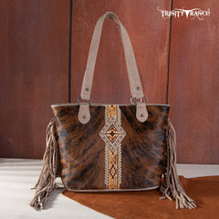 TR146G-8317 Trinity Ranch Hair On Cowhide Concealed Carry Tote
