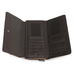 Trinity Ranch Hair-On Cowhide Saddle Shape Collection Wallet