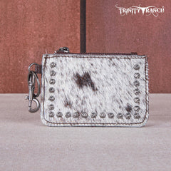 Trinity Ranch Genuine Hair-On Cowhide /Tooled Collection Phone Purse with Coin Pouch