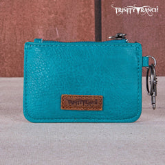 Trinity Ranch Genuine Hair-On Cowhide /Tooled Collection Phone Purse with Coin Pouch