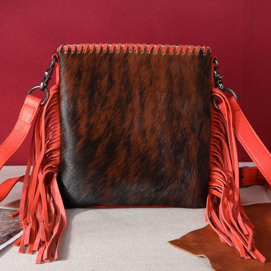 Trinity Ranch Hair-On Cowhide Fringe Concealed Carry Crossbody Bag