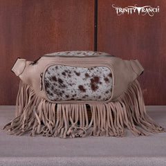 TR165-194A Trinity Ranch Genuine Hair-On Cowhide Fringe Belt Bag