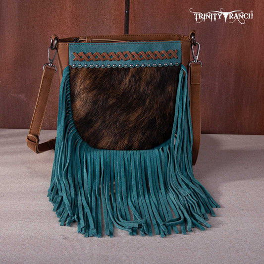 Trinity Ranch Hair-On Cowhide Fringe Crossbody Bag