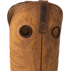 Men's Pull-On Distressed Leather Square Toe Western Boots