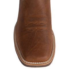 Men's Pull-On Distressed Leather Square Toe Western Boots