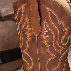 Women's Flame Embroidered Cowboy Boots