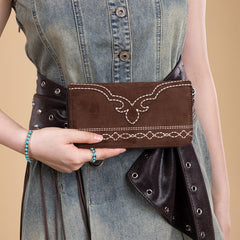 Montana West Boot Stitch Fringe Hobo Bag