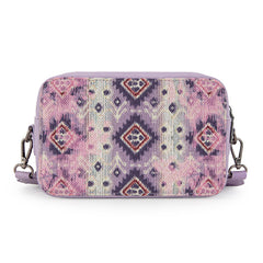 Wrangler Southwestern Pattern Dual Sided Print Crossbody Purse With Wallet Compartment