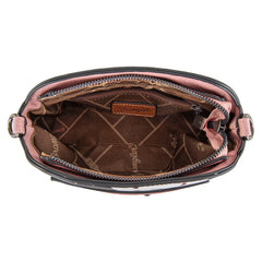 Wrangler Zippered Cow Print Crossbody Bag