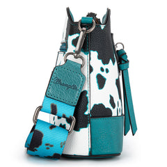 Wrangler Zippered Cow Print Crossbody Bag