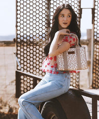 Wrangler Leopard Print Concealed Carry Tote Bag