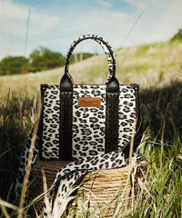 Wrangler Leopard Print Concealed Carry Tote Bag
