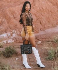 Wrangler Embroidered Boot Scroll Crossbody Purse