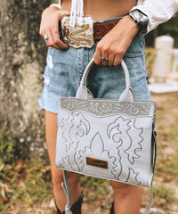 Wrangler Embroidered Boot Scroll Crossbody Purse