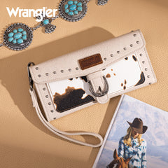 Wrangler Western Tri-fold RFID Wallet/Wristlet With Detachable Credit Card Holder
