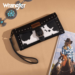 Wrangler Western Tri-fold RFID Wallet/Wristlet With Detachable Credit Card Holder