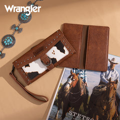 Wrangler Western Tri-fold RFID Wallet/Wristlet With Detachable Credit Card Holder