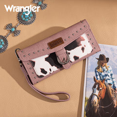 Wrangler Western Tri-fold RFID Wallet/Wristlet With Detachable Credit Card Holder