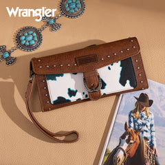 Wrangler Western Tri-fold RFID Wallet/Wristlet With Detachable Credit Card Holder