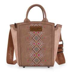 Wrangler Aztec Embroidered Floral Embossed Tote/Crossbody