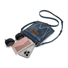 Wrangler "W" Stitch Water Repellent Denim Pocket Crossbody