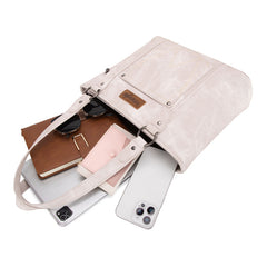 Wrangler "W" Stitch Water Repellent Denim Pocket Zippered Tote Bag